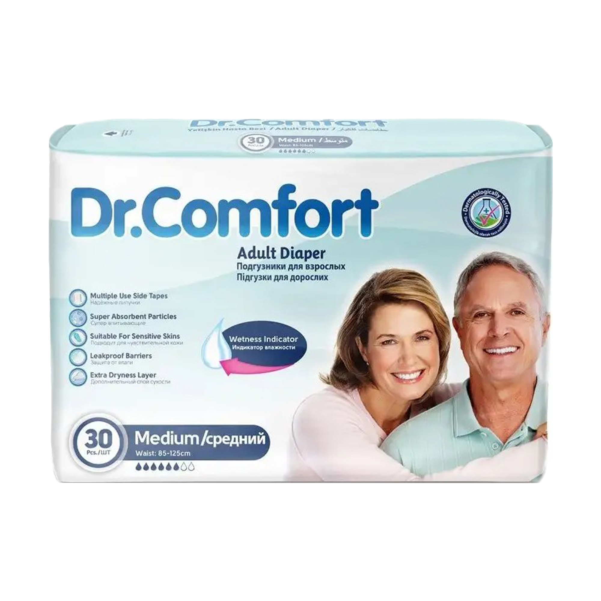 Підгузки для дорослих Dr.Comfort Adult Diaper Medium розмір M (85-125 см), 30 шт